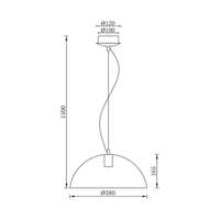 Dekorativna visilica crna 1H-1xE27 - Slika 4