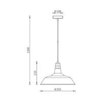 Dekorativna visilica crna 1H-1xE27 - Slika 4