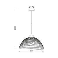 Dekorativna visilica crna 1H-1xE27 - Slika 3