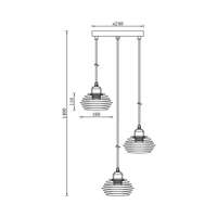 Dekorativna visilica crna 3H-3xE27 - Slika 4