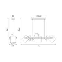 Dekorativna visilica drvo 3H-3xE27 - Slika 3