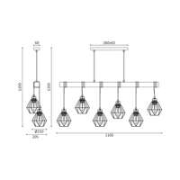 Dekorativna visilica drvo 6H-6xE27 - Slika 3