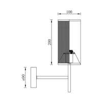Dekorativna zidna svetiljka crna 1H-1xE14 - Slika 3
