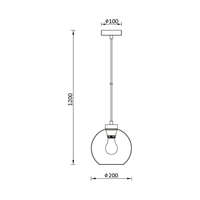 Dekorativna zidna visilica dimljeno siva 1H-1xE27 - Slika 3