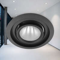 Downlighter 30W crni okrugli 4000K - Slika 2