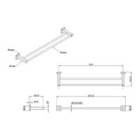 Držač peškira 60cm dvodelni FANTASY LINNI - Slika 3