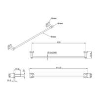 Držač peškira 60cm jednodelni FANTASY LINNI - Slika 3