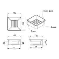 Držač sapuna ELEGANCE LINNI stakleni - Slika 4