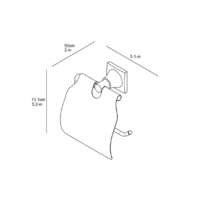Držač za toalet papir s poklopcem classic LINNI - Slika 4