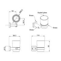 Držač čaše ze četkice jednodelni FANTASY LINNI - Slika 3