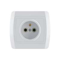 Dvopolna priključnica 16A/250V, 2P+E, francuski standard, plastika Status