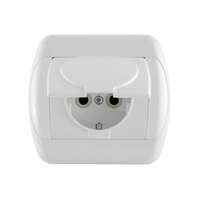 Dvopolna priključnica 16A/250V, 2P+E, sa poklopcem, plastika Royal