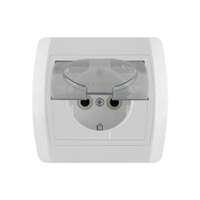 Dvopolna priključnica 16A/250V, 2P+E, sa transparentnim poklopcem, keramika Status