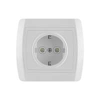 Dvopolna priključnica 16A/250V, 2P+E, zaštita od dodira, plastika Status