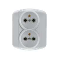 Dvostruka priključnica 16A/250V, 2P+E, francuski standard, plastika Royal