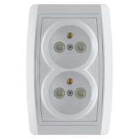 Dvostruka priključnica 16A/250V, 2P+E, zaštita od dodira, francuski standard, plastika Status