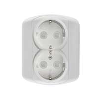 Dvostruka priljučnica 16A/250V, 2P+E, zaštita od dodira, plastika Royal