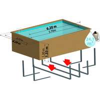 Pravougaoni bazen 6,20 x 4,20 x 1,33m Evora set - Slika 5