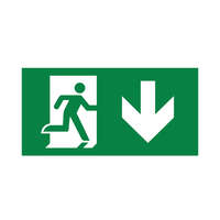 EXIT znak-dole PVC