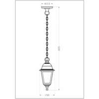 Fenjer visilica Blake 1xE27 Crna IP44 825mm - Slika 2