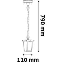 Fenjer visilica Coronado 1xE27 IP44 Crna - Slika 2