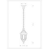 Fenjer visilica Mateo 1xE27 Crna IP44 166x835mm - Slika 3