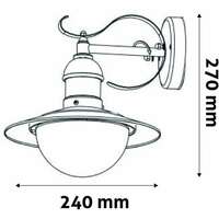Fenjer zidna lampa Imperial 1xE27 Crna IP44 240x270mm - Slika 2