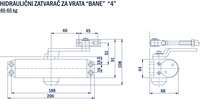 Hidraulični zatvarač za vrata 40 - 65kg Bane - Slika 2