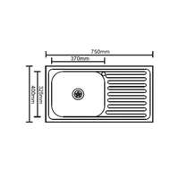 Sudopera ICC inox 7540L bez sifona - Slika 2