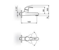 Jednoručna baterija za hladnu vodu PERLA JP521001 - Slika 2