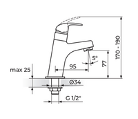 Jednoručni ventil za hladnu vodu PERLA JP541001 - Slika 2