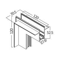 Konektor za magnetnu šinu crni - Slika 2