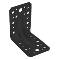 KP1 Crna ojačana spojnica 90x90x65x2,5 mm