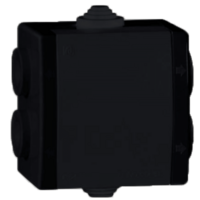 Kutija razvodna sa 6 uvoda Power 80x80 crna