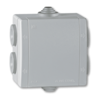 Kutija razvodna sa 6 uvoda Power 80x80 siva