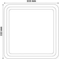 Kvadratna lampa (Merkur-S) pregrada IP54 12W 4000K siva - Slika 3