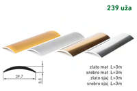 Lajsna prelazna ravna 239 uža - srebrna mat