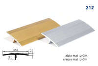 Lajsna prelazna T-profil 212 - srebrna