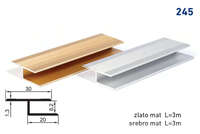 Lajsna prelazna T-profil 245 - srebrna