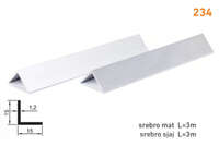 Lajsna ugaona L-profil 234 - mat