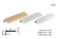 Lajsna ugaona L-profil 240 - brom mat 2.7m