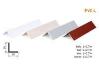 Lajsna ugaona L-profil PVC L 20×20 - bež