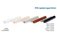 Lajsna za keramiku spoljni ugao 8mm - braon