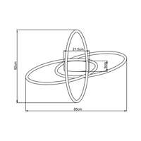 Led plafonjera crna 72W sa daljinskim upravljanjem IP20 - Slika 3