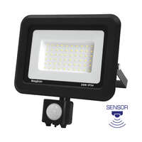 Led reflektor sa senzorom, crni, 30W-6500K-IP54