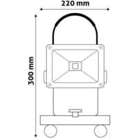 LED reflektor SMD punjiva 4000K crna-zuta 20W - Slika 2