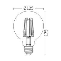 LED sijalica 6W, E27, 2200K - G125 - Slika 3
