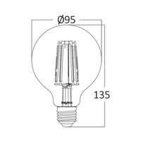 LED sijalica 6W, E27, 2200K - G95 dimabilna - Slika 4