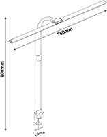 LED stona lampa dvoglavna Clip 18W Avide - Slika 3