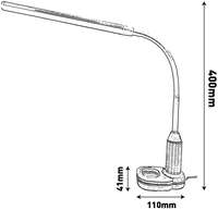 LED stona lampa sa držačem za sto 5W 4000K bela Avide - Slika 3